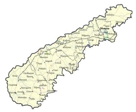 55 01.58 0 50 500 0 100 00 300 District Narsimhapur District Panna.10 1.