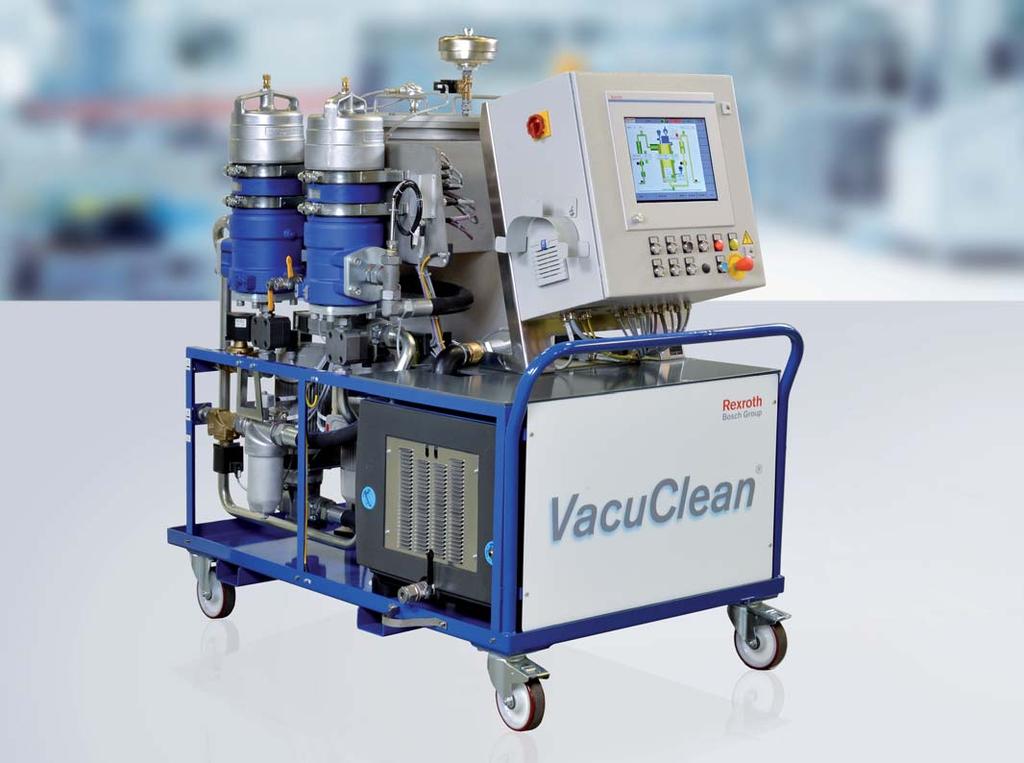 10 Fluidmanagement Filtration Systems Oil care systems: Conditioned at high speed Cleaning and dewatering large amounts of hydraulic oil in one processing step: The VacuClean
