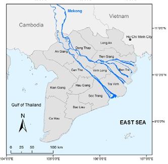 Peak floods trend-lines to Delta via Tan Chau and