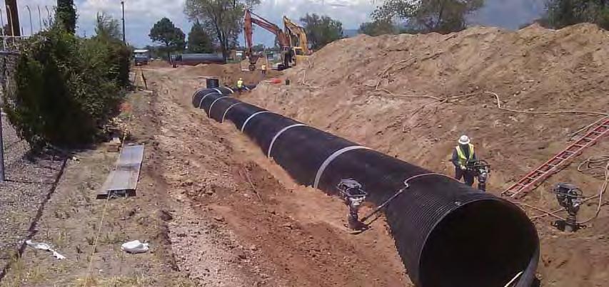 Storm Sewer Applications drainage pipe is ideally suited for the collection and removal of stormwater from highway, urban, industrial and residential projects.