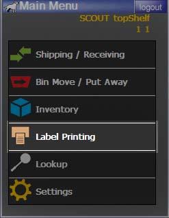 Label Printing: Print labels for assets, items, and warehouse shelves