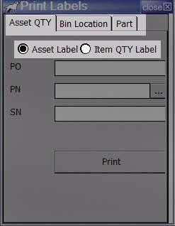 From the Main Menu, select Label Printing Choose which type of label you