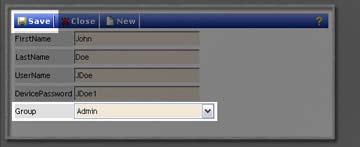 Web Interface Editing a User Profile (cont.)------------------------------------------------------------- 2) An Edit Users dialog box will appear.