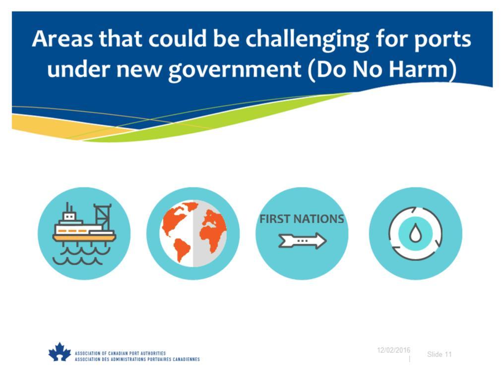 1. Oil Tanker Traffic Prohibition in Northern B.C. 2. Managing change as the new government addresses climate change.