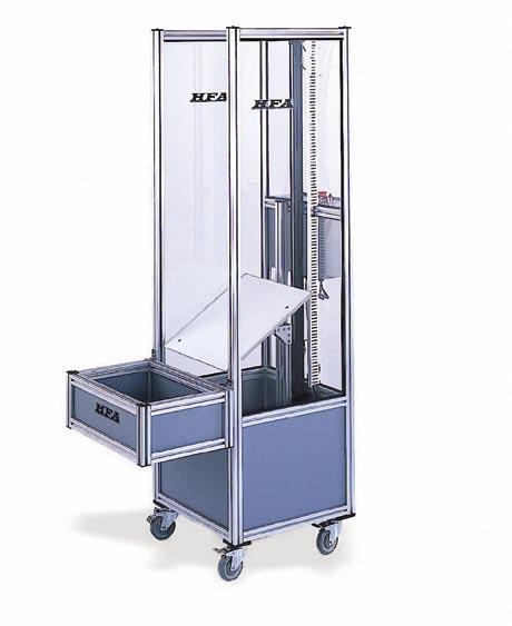 Aluminum platform with UHMW or Teflon insert. Choice of toe-locking casters and/or adjustable height pads.
