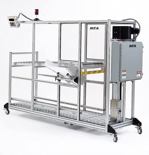 AUTO Q2 OVER/UNDER BOX FILL Efficient floor space utilization. Ergonomically friendly design. Multi-level units available. Electric lift assembly incorporated compressed air not required.