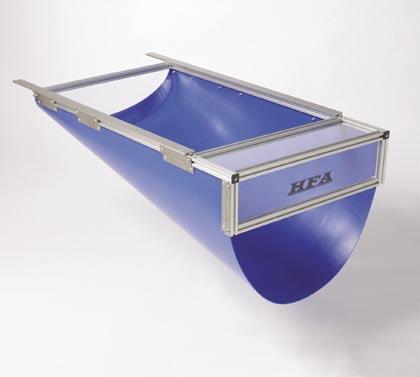 U-SLIDE UNDER-PRESS PRODUCT CHUTE Designed to direct parts out from under the mold area to the aisle. Choice of Blue or White tray color.