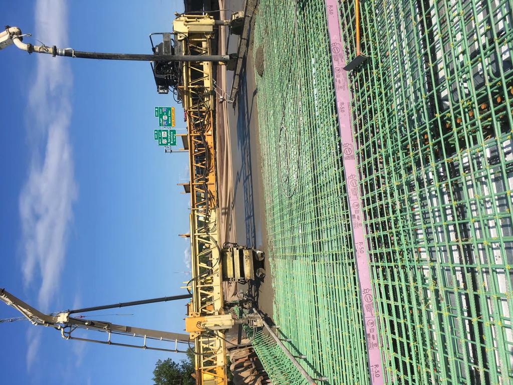 Completed rebar installation