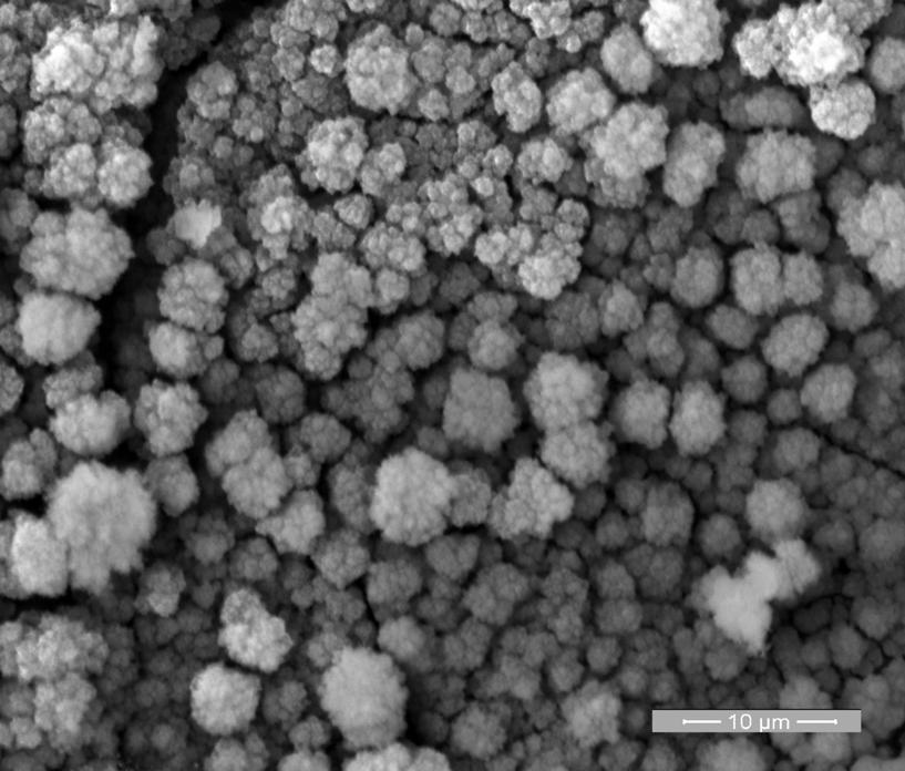 Target surface was covered with a layer of carbon nanotubes 5 with thickness 0.5 mm. The average diameter of carbon nanotubes is about 100 nm (Figure 2).