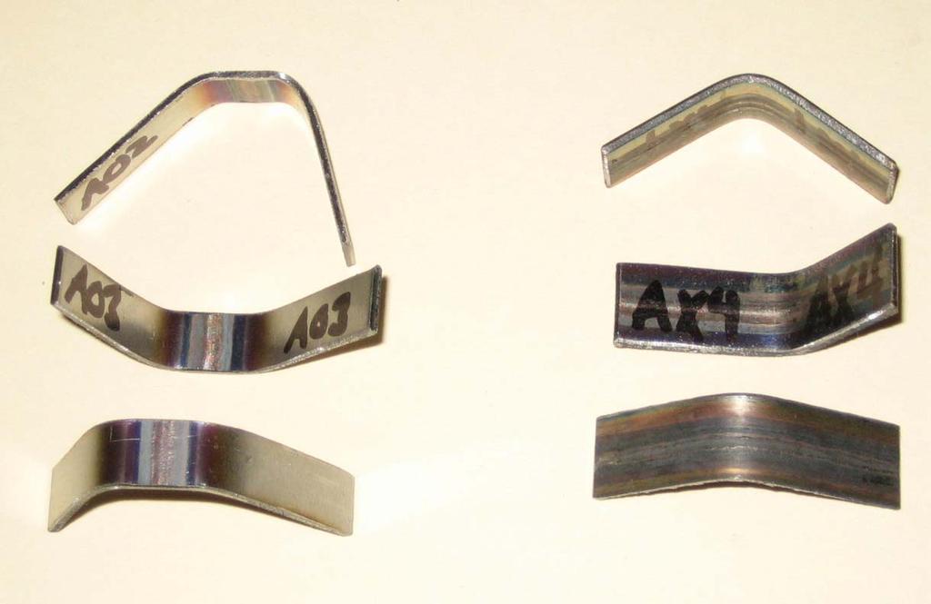 Test results: KVA processing technology Several test samples were run at an independent testing lab, using KVA s proprietary methods, on type 410 stainless steel in various thicknesses.