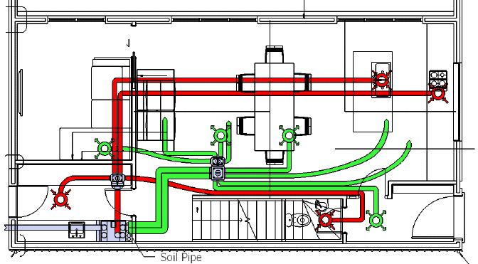 2.7.7 Ventilation unit and ductwork The mechanical ventilation heat recovery unit in charge of the ventilation is a wall mounted Zehnder, ComfoAir 350 with a heat recovery coefficient of 81% and a
