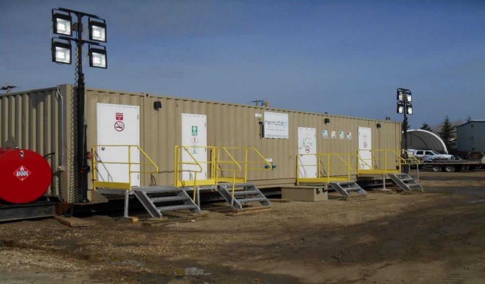 Our MCU (Mobil Completions Unit) has the capacity to run 8 shacks on remote work sites Systems available include; Wastewater Store and Haul System Wastewater Treatment System MCU Store and Haul