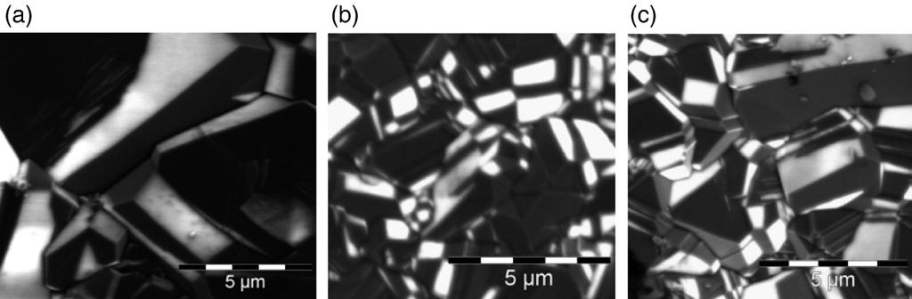 R. Ramamurti et al. / Diamond & Related Materials 17 (2008) 481 485 483 Fig. 2. SEM plan-view images of born-doped diamond films at 95 Torr with B 2 H 6 concentrations of (a) 2.