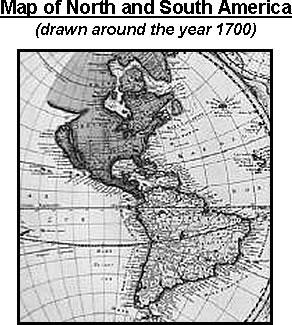 PASS Social Studies Grade 7 Test 1 Map of North and South America (drawn around the year 1700) SC07SS070101 1.