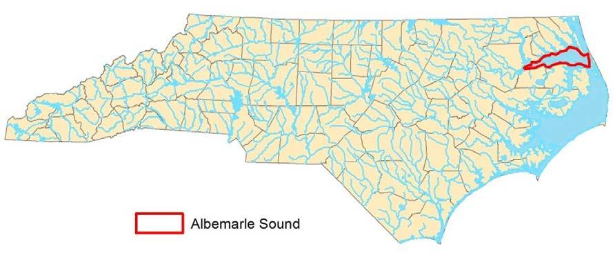 Albemarle Sound 3. Estuaries - Albemarle Sound North Carolina has approximately 2,130,000 acres of estuaries. The Albemarle Sound (Fig.