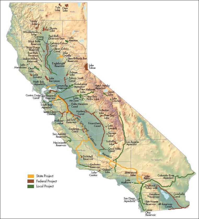 California Water Plan, Bulletin 160-2005 about 9 M irrigated acres California Water Infra-structure: