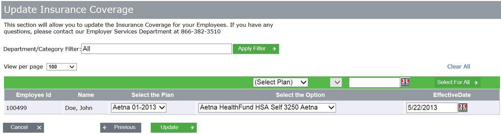 Select Employee Info and then HSA Employee Upload. 3. Select Select File to browse for and navigate to your Excel file and select Open and then Upload.