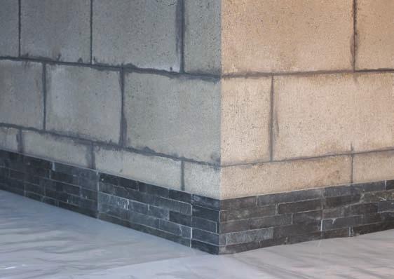 5. Complete one row of panel stone