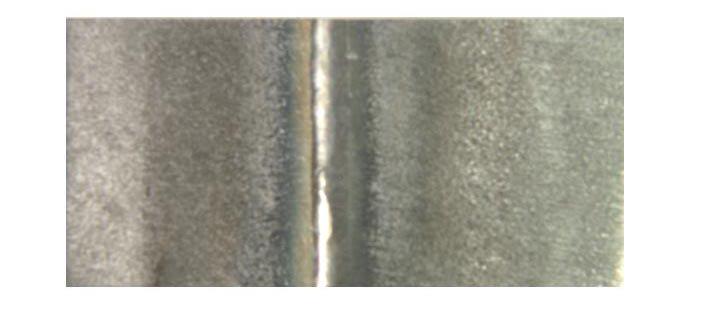 Figure 3b: Root of weld in 25-6Mo plate welded with 625 filler metal (G48A at +50 C for