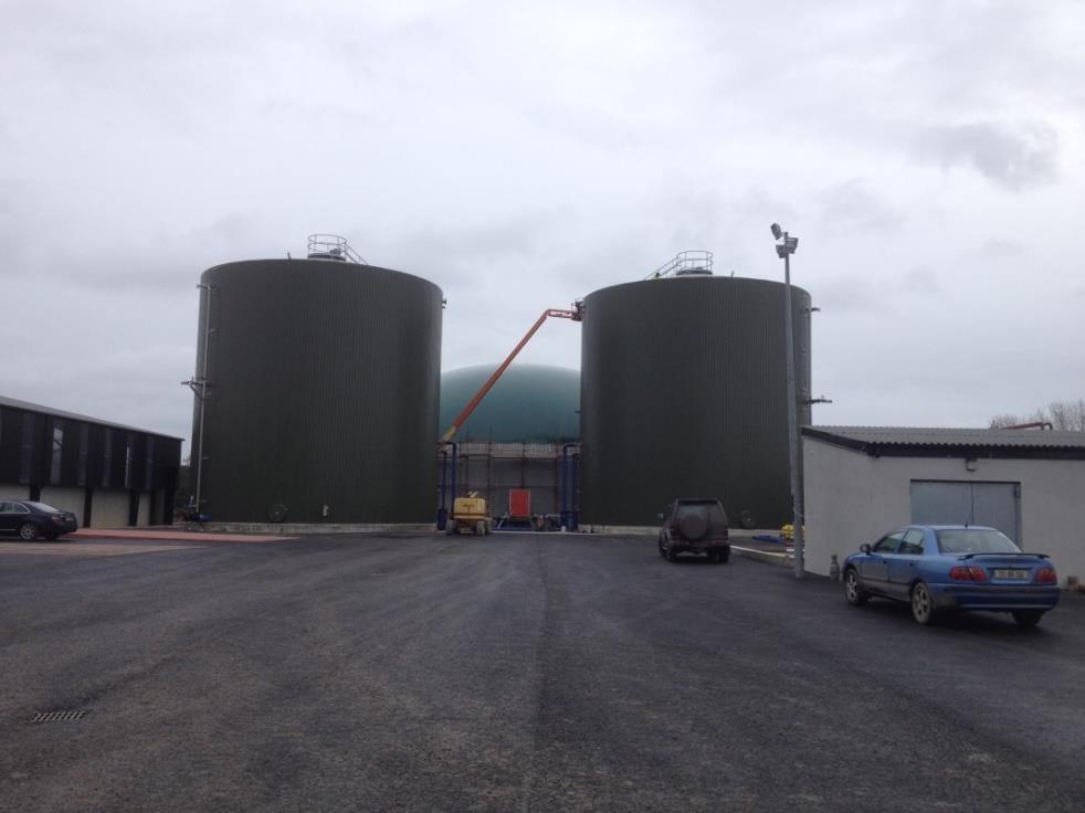 Kildare, Ireland Green Generation LTD 2015 2 xprimary digester Pumps Mixers Instruments Gasholder membranes Heat exchangers Construction consultancy 40.