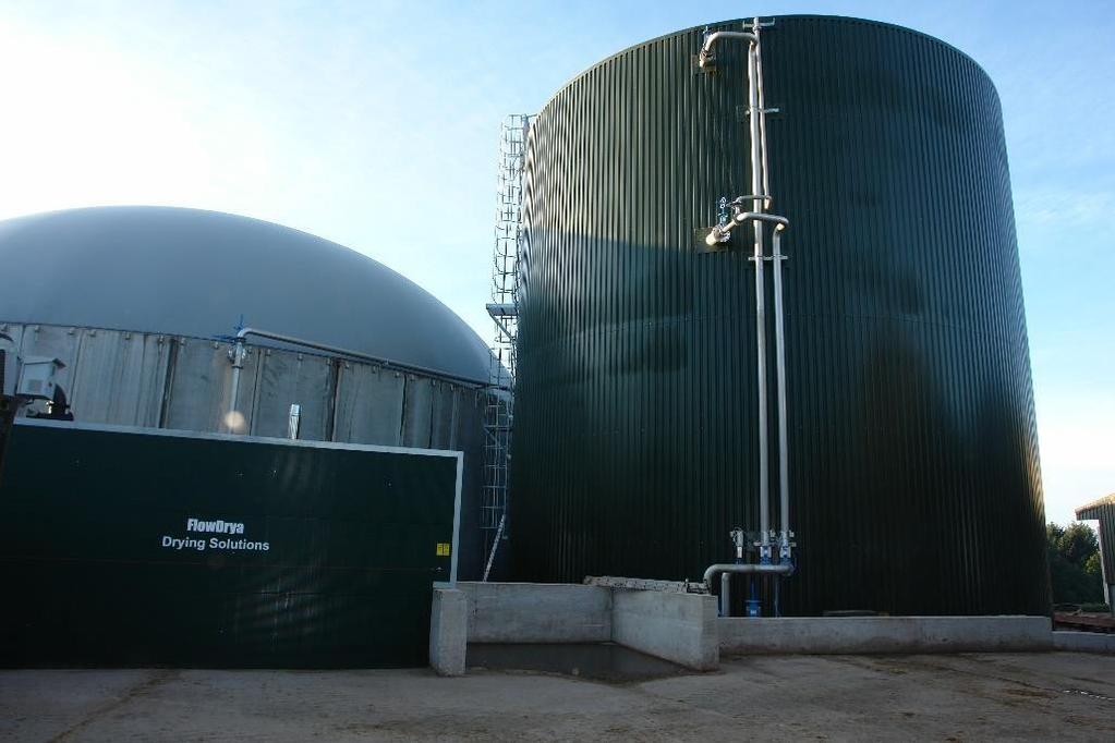 Carmarthen, Wales S & A Davies & Daughters Limited ComBigaS delivery scope Underground tank Mix tank Primary digester Secondary digester Epoxy coating Pumps Mixers Instruments valves SCADA Flare