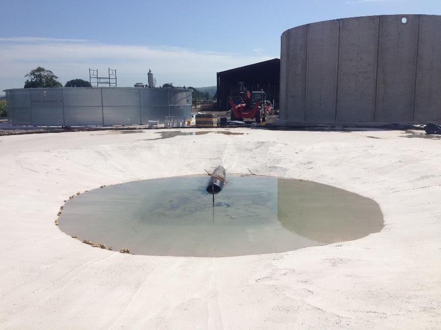 Westbury, UK Stokes Marsh AD Ltd Underground tank Mix tank Primary digester Secondary digester Pumps Mixers Instruments valves Air compressor + absorption dryer Project management