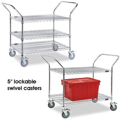 Type: Wire Shelving Mobile Utility Cart Model NO.