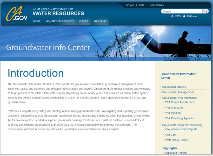 2014 Sustainable Groundwater Management Act DWR