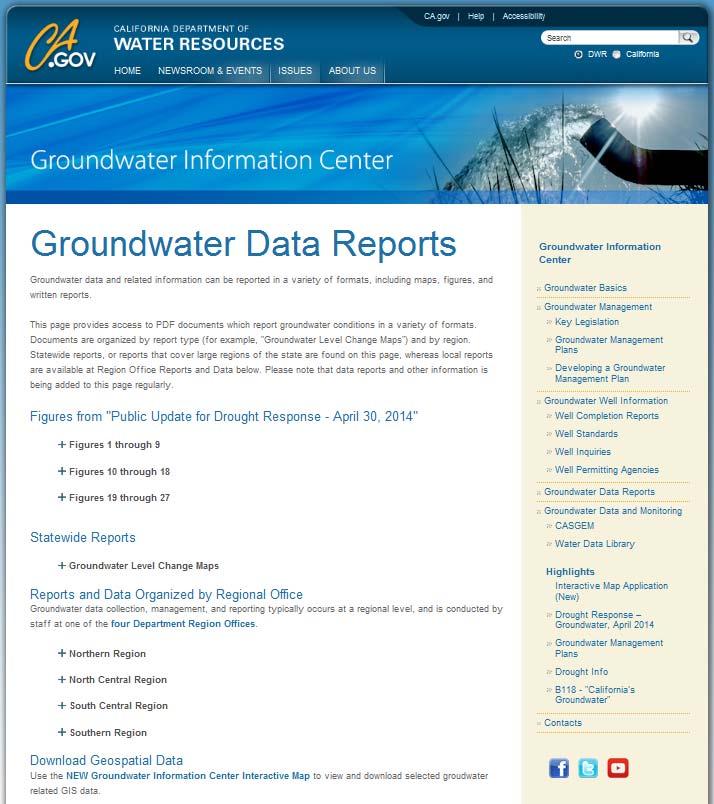 Questions? DWR Groundwater Information Center: http://water.ca.