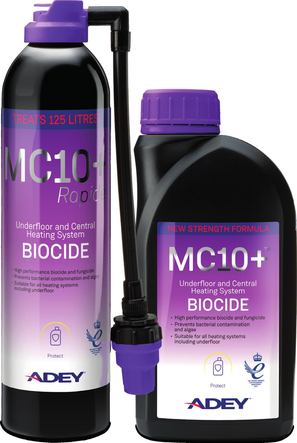 Underfloor and Central Heating System BIOCIDE MC10+ is a concentrated, dual biocide formulated to prevent the formation and growth of bacterial contamination, algae and micro-organisms in underfloor