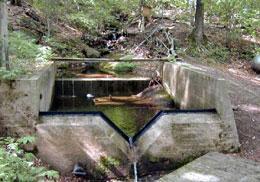 54 Andrews Precalibrated Structures: On small watersheds, (<800 ha), precalibrated structures are often used because of their convenience and accuracy. The most common of these are weirs and flumes.