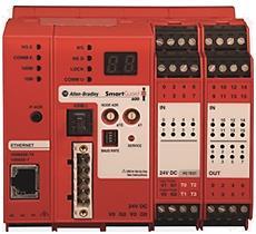 4 Selecting the right safety logic system Programmable Safety Controllers + Pros: Cost-effective middle solution for safety applications that land between a safety relay and an integrated safety