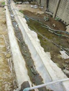 Design Construction O & M Environmental Impact Water supply pipes in open sewer Pipe crossing Open sewer A sewer