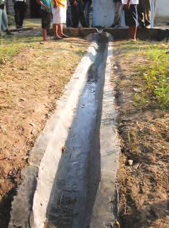 Design Construction O & M See detail on previous page Water discharge to drainage ditch Inlet to drainage ditch Drainage