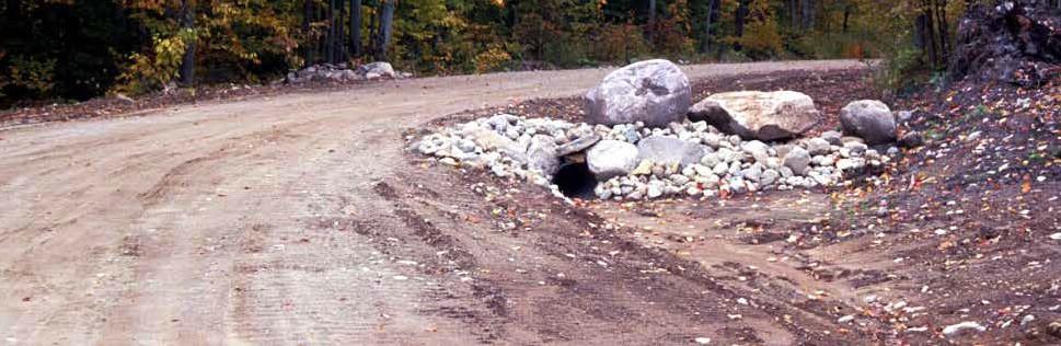CROSS-DRAINAGE: CULVERTS Cross-drainage controls water volume and speed.
