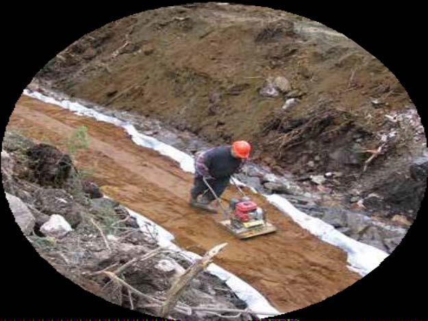 Install the culvert on a well-compacted surface to prevent future settling.