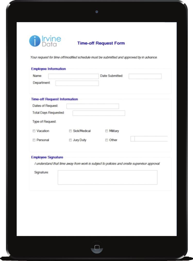 Quick web forms Rapidly designed by an easy drag-and-drop interface allowing HTML web eforms design in minutes. Used primarily for data collection and permits finger esignatures.