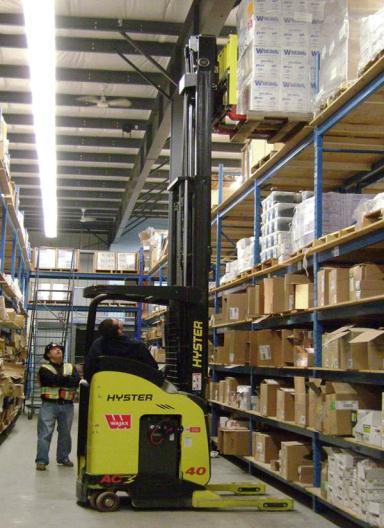 Forklifts and Material Handling Material Handling Do not ever stack materials above a safe stacking height. Consider the use of warehouse rack storage when needed.