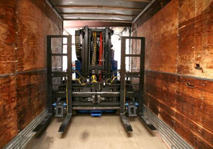 Do not drive forklifts into trailers that have damaged or weak floors.