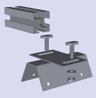 dimensions. This allows this mounting system to be used universally on all trapezoidal roofs.