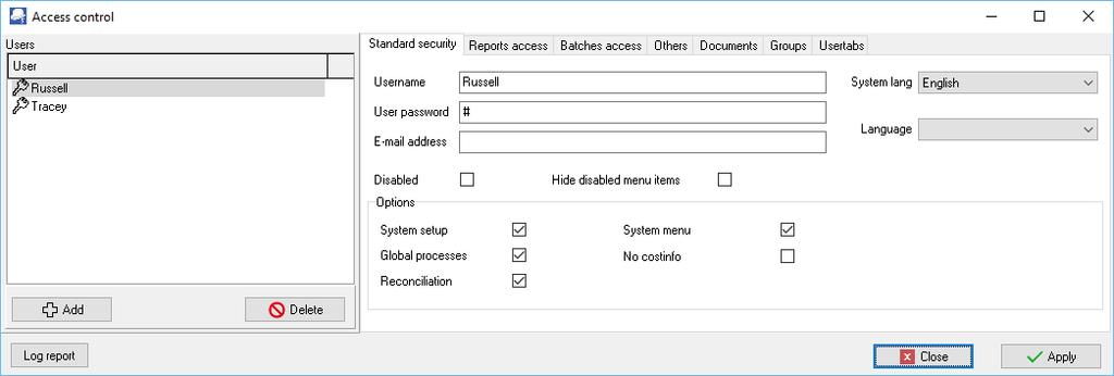 Important settings before Setting POS up Important settings before Setting POS up Access Control Users (Salespersons / Cashiers) Add users Cashiers / Salespersons The users added in the Access