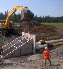 The structure is exceptionally easy to handle and install and the unique design of the headwall acts as an anchoring system as well as a seepage barrier.