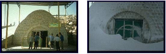 Figure 3-7 shows the entrance to Ghar Alisa in summer and in winter with snow.