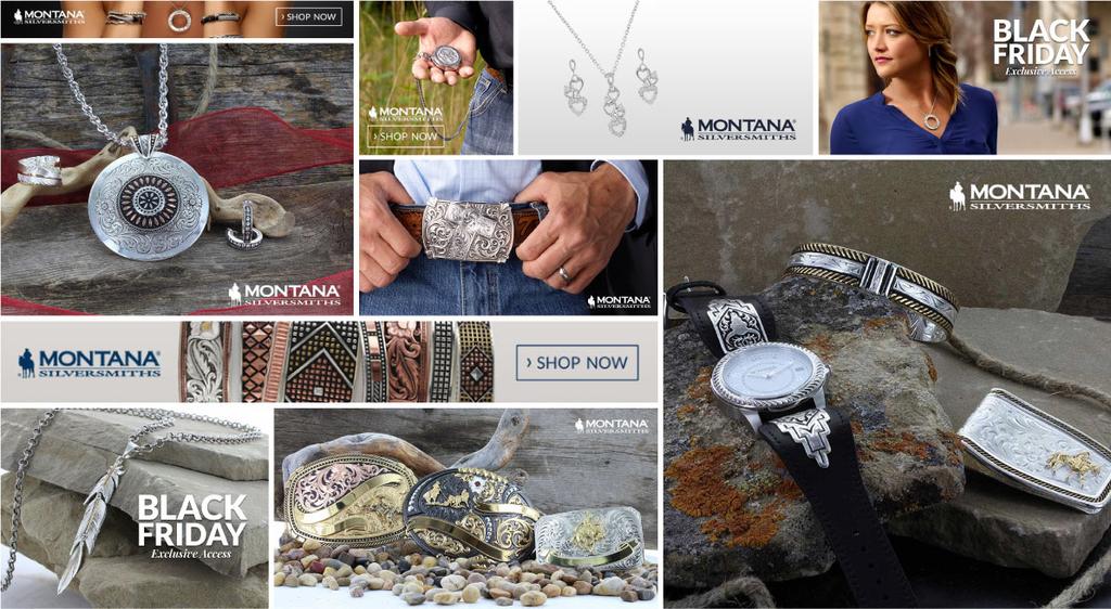 PPC MARKETING PROJECT THE OFFICIAL SILVERSMITH Montana Silversmiths has been designing and selling hand-crafted silver buckles and jewelry in the US since 1973.