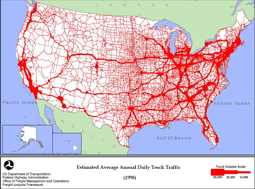 More Highway Gridlock Coming Truck Traffic 1998 2020
