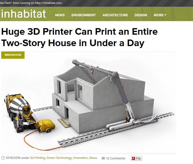 3D Printing of Concrete: Challenges Large to mega scale infrastructure Limitation of the size of the 3D printer Modular approach used: prefabricated blocks - Legos - assembled on site Material