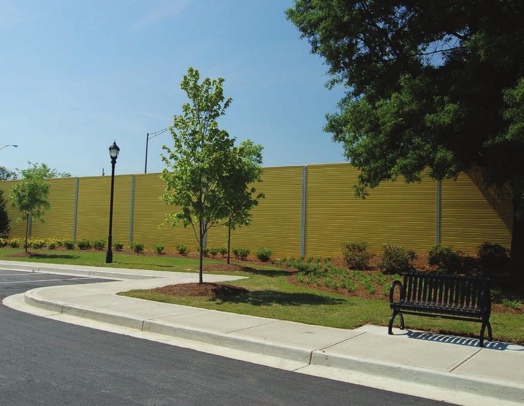 SOUND BARRIER SYSTEM Attractive, Durable Composite Sound Walls Sound-mitigation fencing with a lightweight