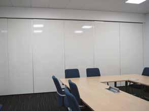 The made to measure panels are operated by an internal retractable mechanism and move quietly and quickly along the
