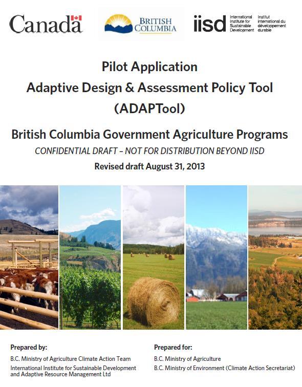 Multi-province analysis British Columbia: 18 policies related to
