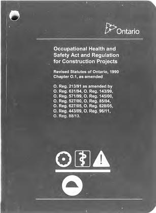 CHAPTER 1 RIGHTS AND RESPONSIBILITIES 1 RIGHTS AND RESPONSIBILITIES An essential part of Ontario s health and safety legislation is the importance of having a strong "Internal Responsibility System"